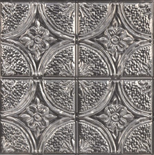 Antique Silver Faux Tin Peel And Stick Backsplash Tiles 10x10 4 Pack NH3922