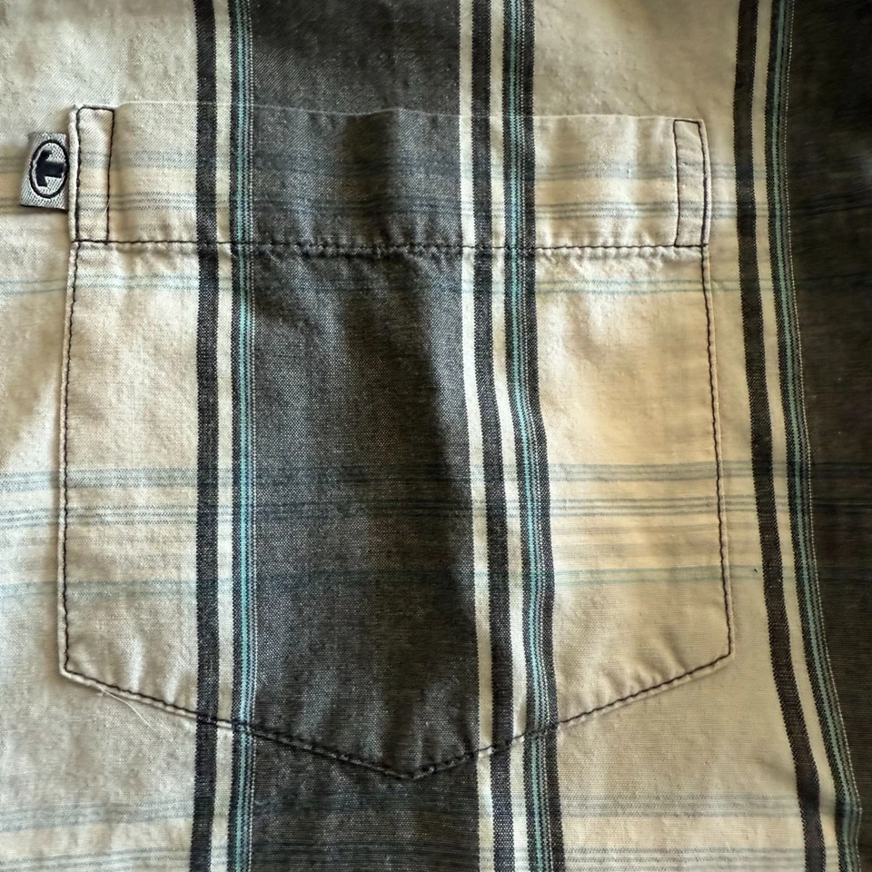 Tom Tailor Sportswear Striped Button Down Shirt Men's Black and White Casual - Image 3 of 4