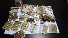 Lot Of Antique Brass Plated Ball Hinges Vintage Door Hardware