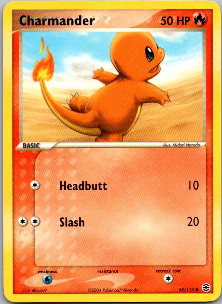 Charmander Common FireRed & LeafGreen 58/112 NM