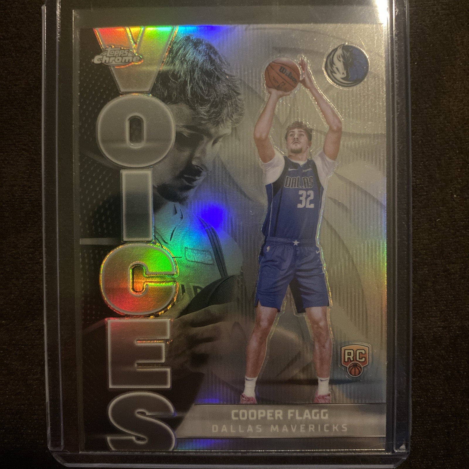 2025 Topps Chrome Basketball COOPER FLAGG ROOKIE RC VOICES REFRACTOR SP #VS-6