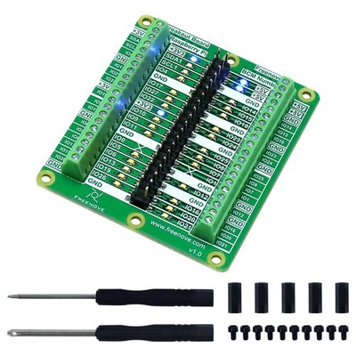 Breakout Board for Raspberry Pi 5 / 4B / 3B+ / 3B / 3A+ / 2B / 1B+ / 1A+ / Ze...