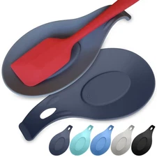 Silicone Spoon Rest for Stove Top, Set of 2 - HEAT RESISTANT, EASY TO CLEAN K...