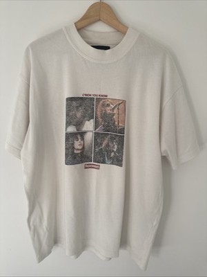 Represent Liam Gallagher Distressed Print Cotton T-Shirt Size M Oversized Oasis