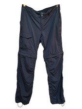 Columbia Omni-Shade Convertible Pants Size 8 Regular Black Lightweight Sun Prote