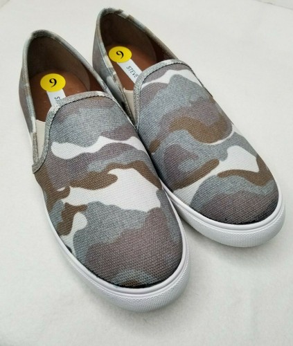 Steve Madden Zapatos Gills-C Verde Camuflaje Para Mujer Moda Sin Cordones Tenis Planos - Imagen 10 de 10