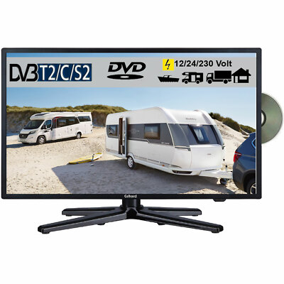 Gelhard GTV2282PVR LED 22 Zoll Wide Screen TV DVD DVB/S/S2/T2/C 12/24/230 Volt
