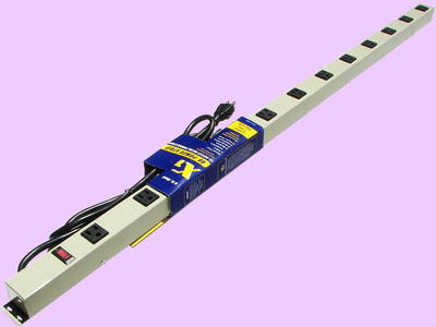 48'' Metal Power Strip with 12 Outlets, Surge Protected, EPS-4126G, Beige