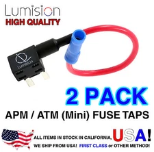 Lumision Add-A-Circuit 2 Pack Mini ATM APM Fuse Tap Lot Dash Cam Radar Install