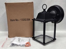 Lumivert Lighting 4 Panel SQUARE COACH LIGHT 13202 BK Wall Sconce - New in Box