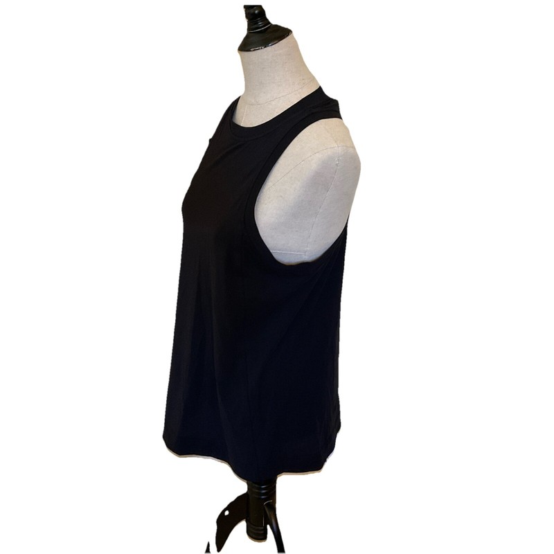 NWT Lululemon long Cotton Crewneck Tank, Black, Size S