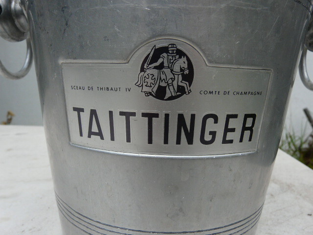 Seau à champagne Taittinger Reims à décor de vigne - France