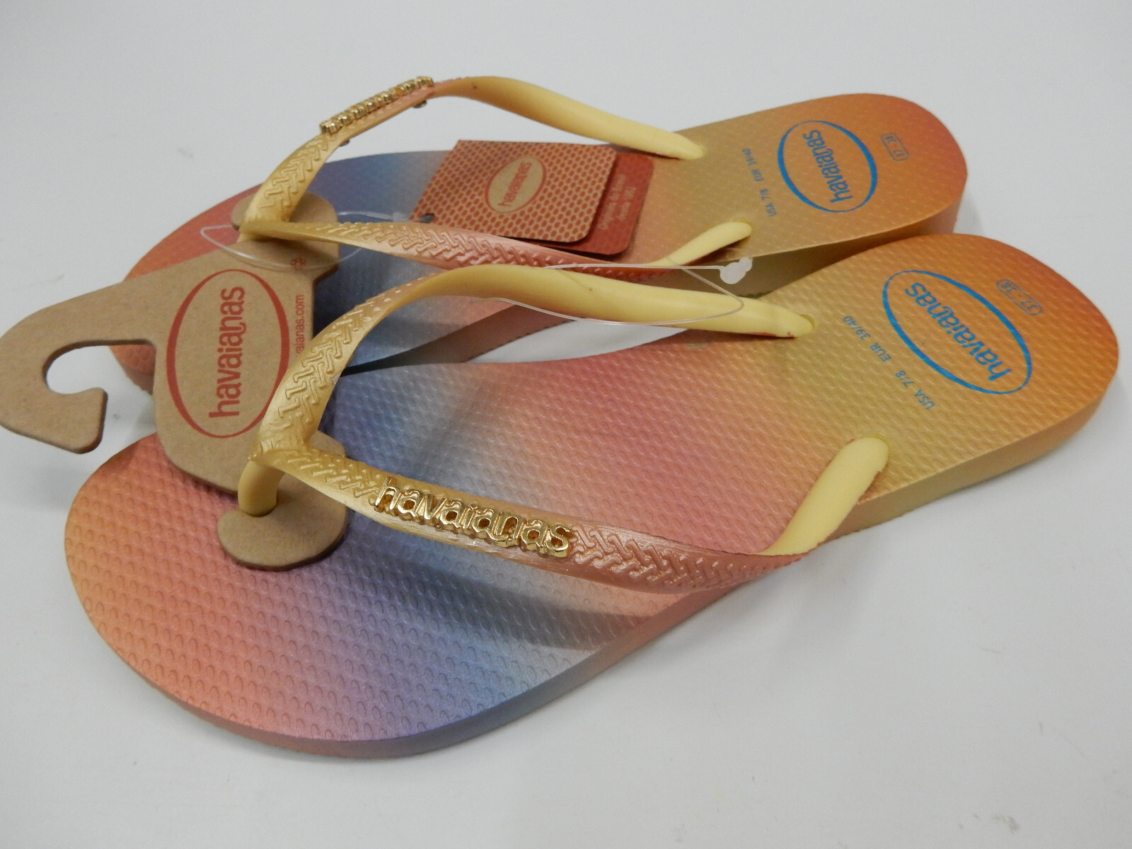 Havaianas Womens Slim Gradient Sunset Lemon Yellow 7/8 887252217123 | eBay