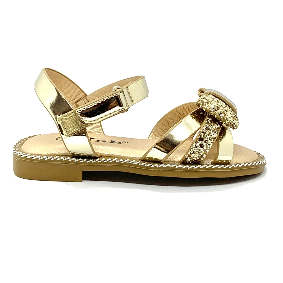 Sandalias Link Maxine-49KA para bebé y niño pequeño dorado concurso noche y fiesta talla 8 Foto 3 de 4