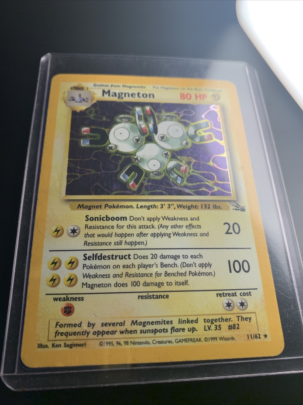 Magneton 11/62 Fossil Holo Rare Pokemon Card Near Mint NM