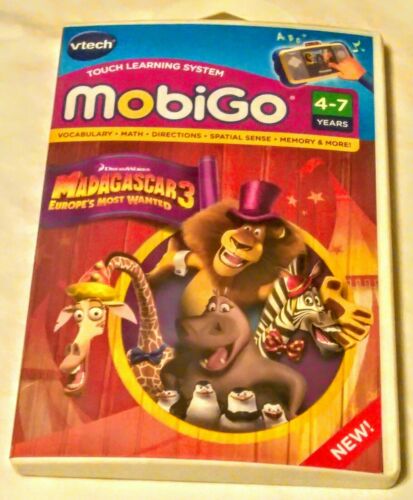 Madagascar 3 Dreamworks VTech MobiGo with 5 Learning Games Included Age 4 to 7 - Picture 1 of 4
