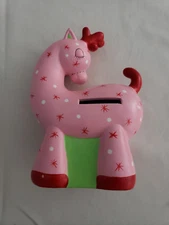 Vintage Enesco ADORABLE Baby CHRITMAS REINDEER Bank RARE FLAWS CHIPS SEE PHOTOS