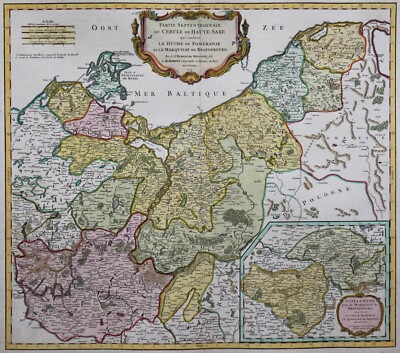Pommern / Brandenburg -Partie Septentrionale du Cercle de H. Saxe -Vaugondy 1756