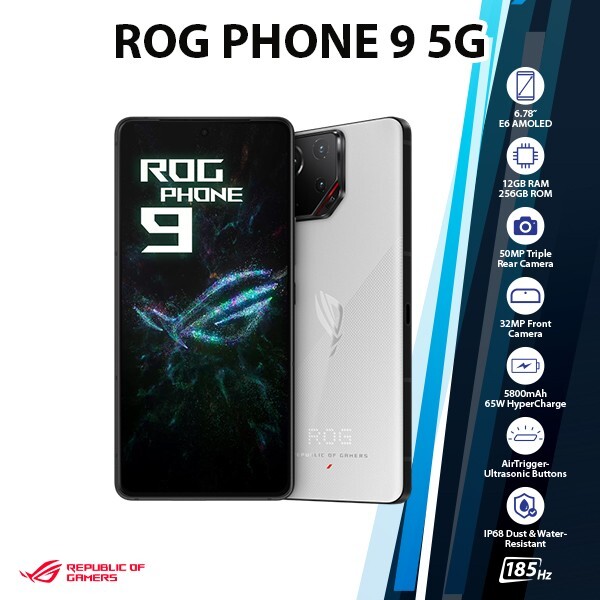 スマートフォン本体 ROG Phone 9 12GB 256GB ASUS ROG Phone 9 5G 12GB+256GB BLACK Dual SIM Unlocked