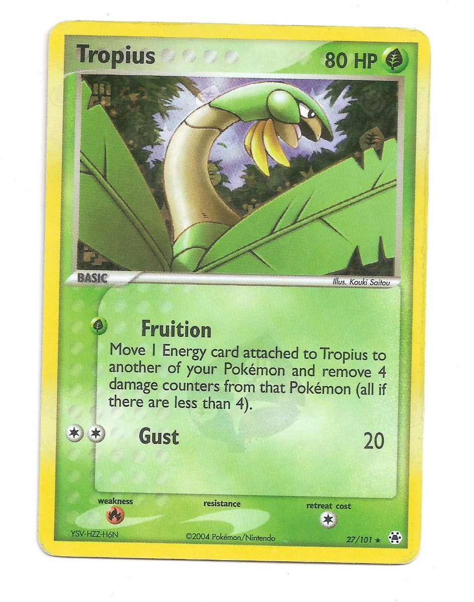 Pokemon TCG card Tropius EX Hidden Legends Reverse Holo 27/101 | eBay