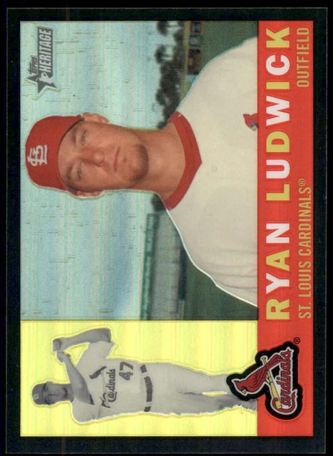 2009 Topps Heritage Chrome Refractor Black #C8 Ryan Ludwick Cardinals 16/60