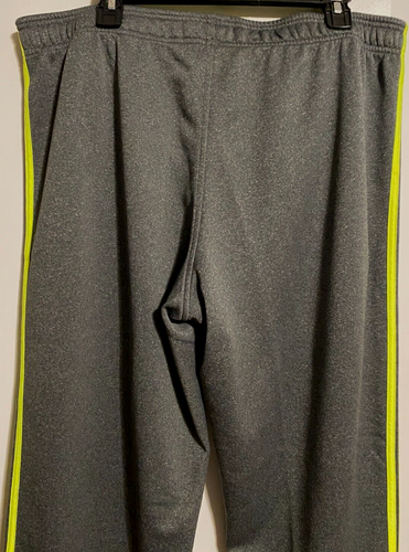 Adidas Gray Green Stripes Logo Sweat Pants Mens Size XL Drawstring Waist Pockets - Picture 17 of 22