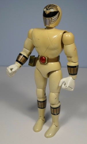 BANDAI VTG 1993 POWER RANGERS WHITE RANGER 8'' ACTION FIGURE FROM TIGERZORD B - Picture 12 of 12