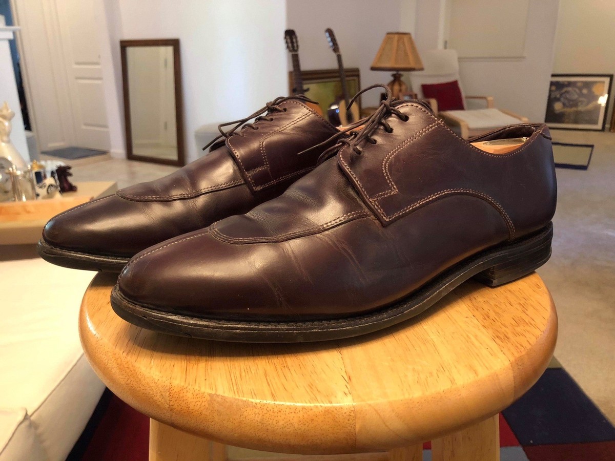 Allen Edmonds Shoes Oxfords Mens 11 D Denali Black Leather Split Toe USA Made Smith Plain-toe Derby Dress Shoe | Men main image 3