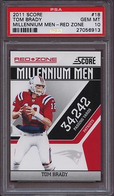 2011 Score Millennium Men 18 Tom Brady Red Zone PSA 10 Gem Mint Pop