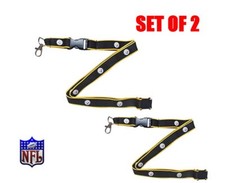 2 USA SHIP Pittsburgh Steelers Lanyard ID Badge Holder Breakaway Clip Keychain