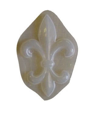 FDL Fleur De Lis Plaster Applique Plaque Cement Concrete Garden Mold 7160