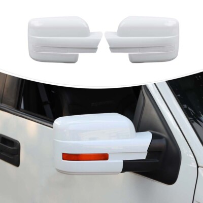 Side Oxford White Full Mirror Cover Cap for Ford F150 2009-2014 w&w/o Turn Light