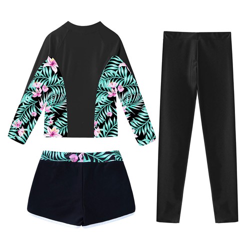 Kids Girls Outfits Swimsuits Swimwear Breathable Set Beach Swim Tops Beachwear - Picture 6 of 32