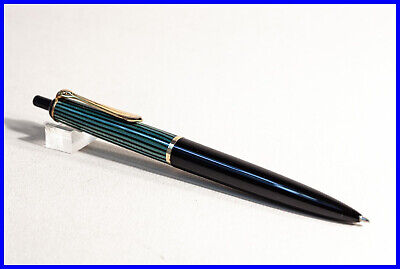 1960 Pelikan Ballpoint Pen 355 in Green Striped, Black 1960 Pelikan Ballpoint Pen 355 in Green Striped, Black