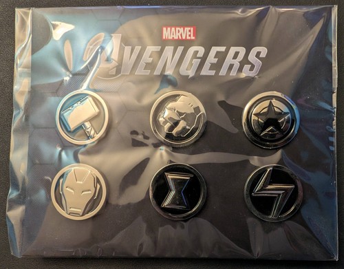 Marvel Avengers Set of 6 Pins by Crystal Dynamics