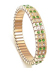 Luxury Bridal shower bracelet gift for bride Fiance bracelet Green Gem 2ct HMADE