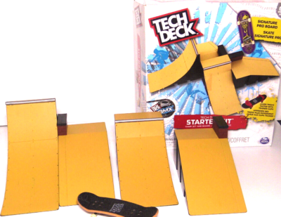 Tech Deck Starter Kit - Ramp Set with Board and Trainer Clips for