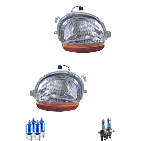 Scheinwerfer Set Rechts & Links Halogen H4 FüR Renault Twingo I Inklusive Lampen-image