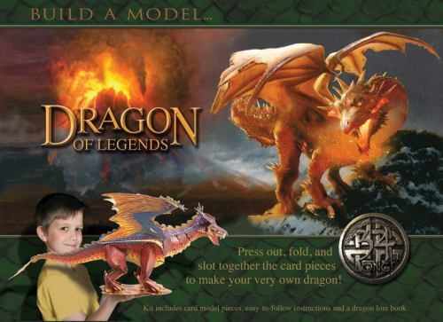 Dragon of Legends: Press out, fold, and slot together the card pieces to make...
