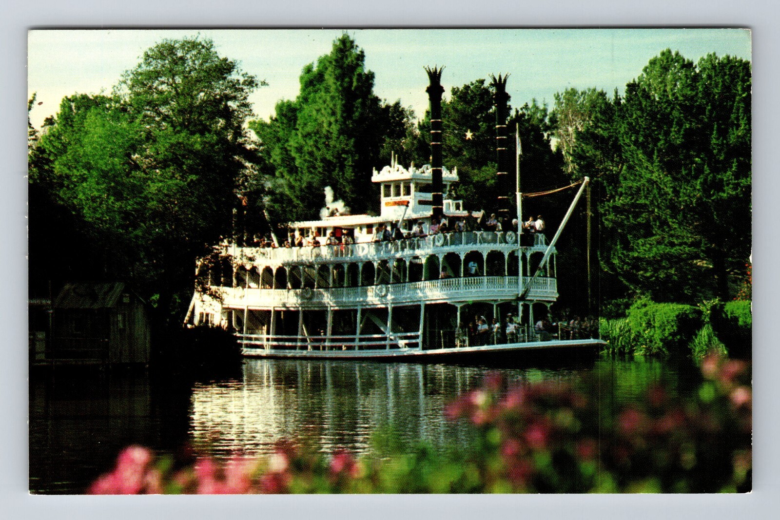 Vintage Disneyland Anaheim CA California Wilderness Steam Train Postcard