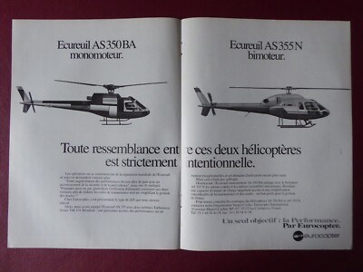 1/1994 PUB EUROCOPTER HELICOPTER SQUIRREL AS.350BA AS.355N HELICOPTER FRENCH AD