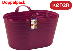 Flexi Korb Wäschekorb-Einkaufskorb - Aufbewahrung Multikorb Wanne 2 x