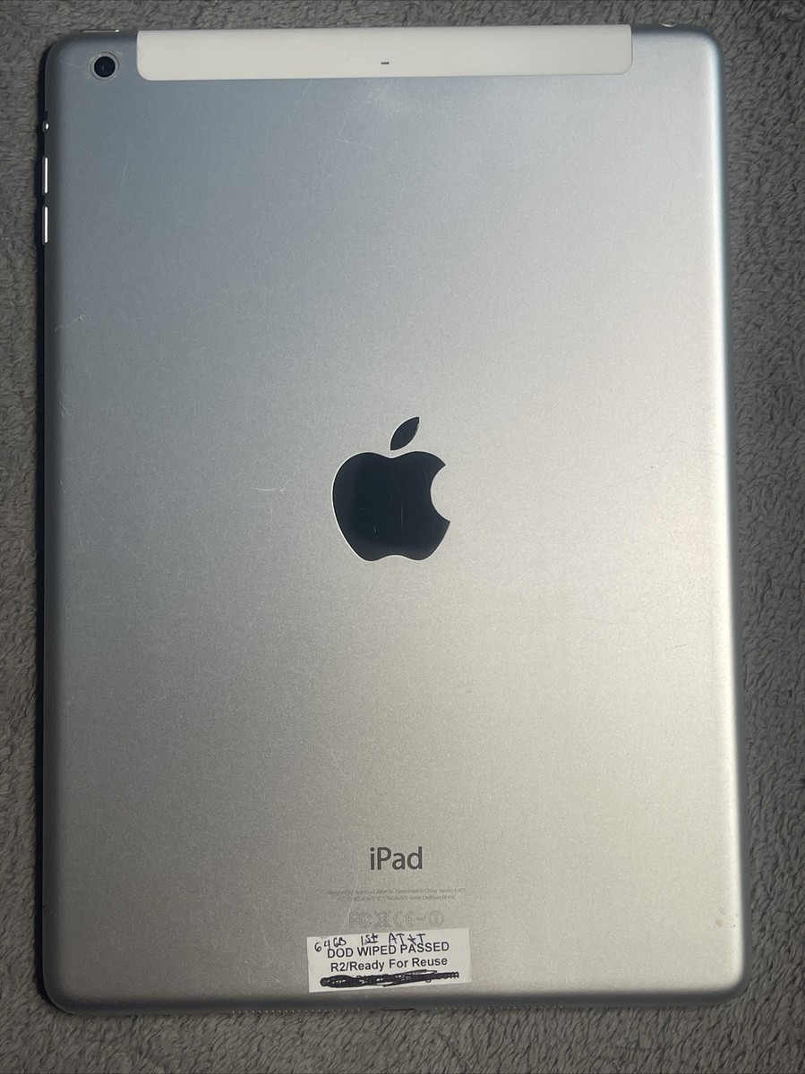 Apple iPad Air 1 64GB Silver WiFi+Cellular (AT&T) (A1475, MF012LL