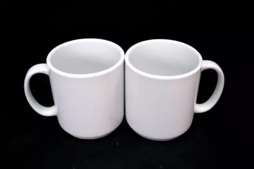 Everyday Dinnerware White by Williams-Sonoma MUG 3 3/4" H SET / 2
