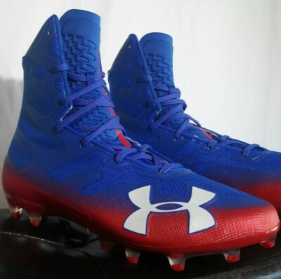 red white and blue under armour cleats