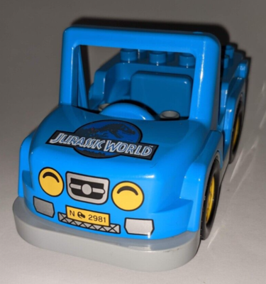 LEGO Duplo Jurassic World Park Truck Vehicle Blue 2012 Car Jeep