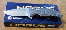 HOGUE KNIVES New 24172 Gray Aluminum X-1 Micro Plain CPM154 Blade Knife/Knives