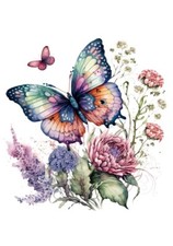 BÜGELBILD-Vintage-Shabby-Vintage-Schmetterli...
