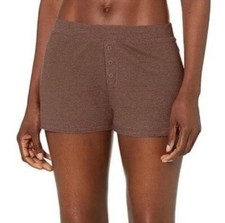 NWT PJ Salvage Repreve Jersey Lounge Pajama Shorts In Cocoa Size L