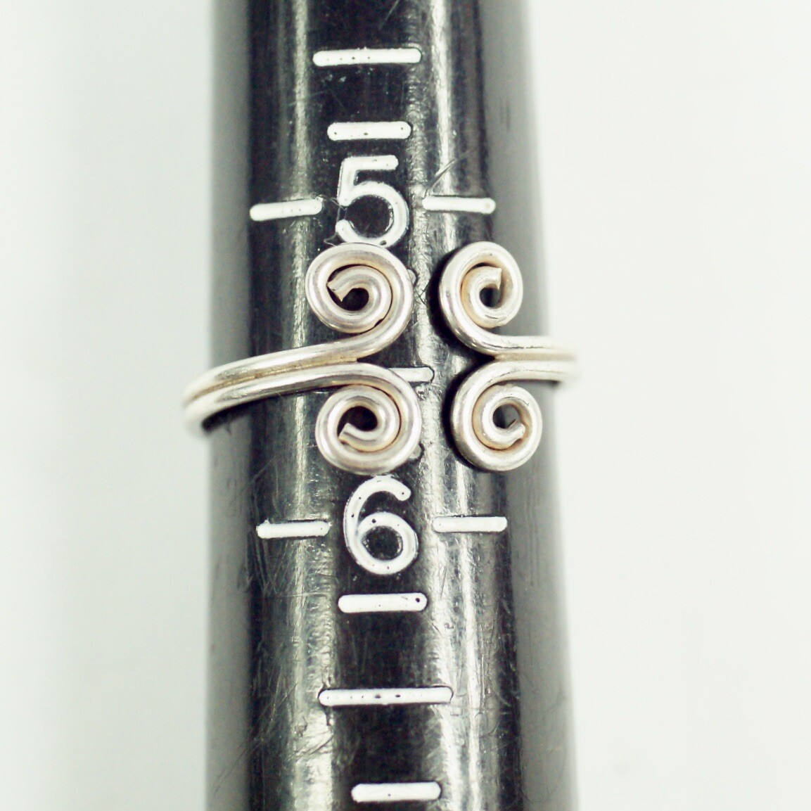sterling silver swirl loop wire toe ring size 5.5… - image 7